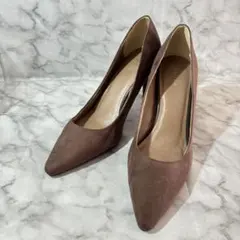 【美品】RANDA ブラウン スエード ポインテッドトゥ ハイヒール 24cm