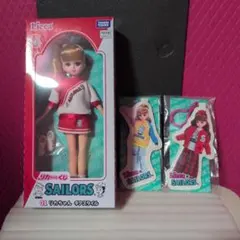 リカちゃんくじ　チアスタイル　フィギュア　ダイカットキーチェーン　3点セット