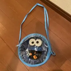 セサミストリート　ビニールショルダーバッグ　エルモ　ブルー