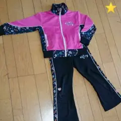 130㎝☆Kaepa ケイパ 花柄ジャージ上下セット 女の子