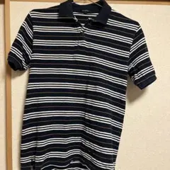 BURBERRY LONDON ポロシャツ ボーダー ネイビー Lのサムネイル
