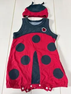 てんとう虫 ロンパース 帽子 セット ベビー服　80cmのサムネイル
