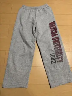 レア 早稲田大学 1882 カレッジ スウェットパンツ USA製 霜降り 古着