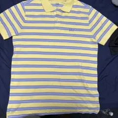 GAP ポロシャツ ボーダー イエロー パープル M
