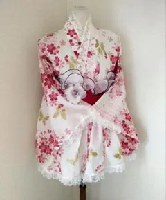 714⑦浴衣ドレス 地雷系 量産型 姫ギャル ロリータ 大人 ♡帯付き