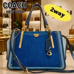 2way✨COACH✨コーチ✨ショルダーバッグ✨デニム✨本革✨ドリーマー✨廃盤✨
