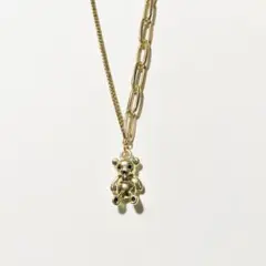 SALE！ステンレス熊☆サージカルステンレス☆ネックレス☆ゴールド