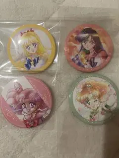 セーラームーンミュージアム　缶バッジ　ヴィーナス　マーズ　ジュピター　ちびうさ