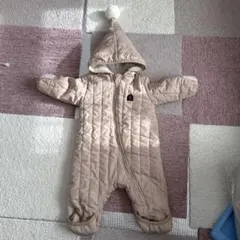 ベージュ フード付き キルティングアウター