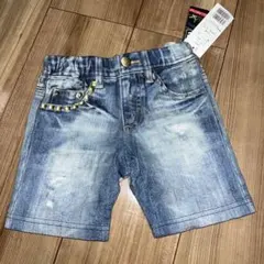 satisfy / ピースシェル デニム転写ランニングショーツ Mサイズ