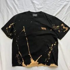 pretense 印 tシャツ ブリーチ