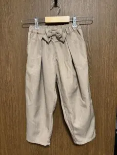 ブランシェスBRANSHES リボン付きアンクル丈パンツ 130のサムネイル