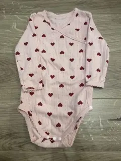 ハート柄ロンパース（長袖）　80cm