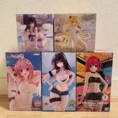 ToLOVEる 古手川唯/ララ/金色の闇/黒咲芽亜 プライズ フィギュア 5点