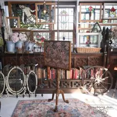 イギリス アンティーク家具 ファイヤースクリーン 衝立 1930年頃 955A