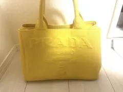 お盆前特別セール　プラダ　カナパ　トートバッグ　イエロー　PRADAのサムネイル