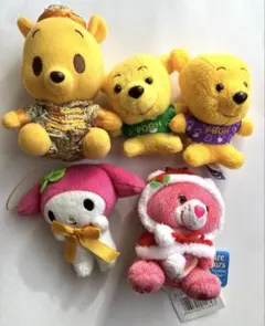 くまのプーさん その他　ミニぬいぐるみ 5体セット