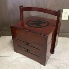 A-3 アンティーク 古道具 時代物 伝統工芸品 木製の小箱 裁縫箱 火鉢台