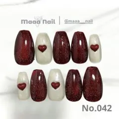 ネイルチップ レッドフラッシュネイル フラッシュネイル ハート