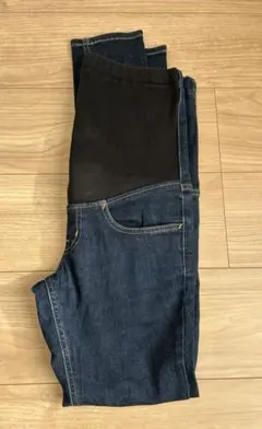 無印良品　マタニティズボン スキニーパンツ ダークブルー