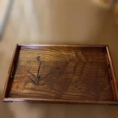 木製 花彫刻 盆 約50cm x 30cm