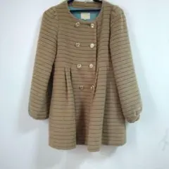 【ALBA ROSA】新品 アンゴラ ウール 毛 コート 冬 キャメル