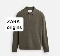 【定価￥15,990】ZARA ORIGINS ニットポロシャツ M