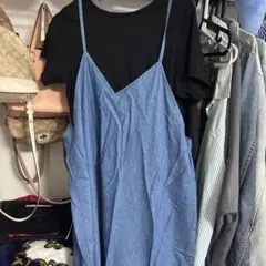 デニムキャミソールワンピース