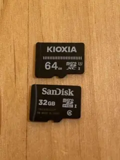 KIOXIA 64GB & SanDisk 32GB MicroSDセット