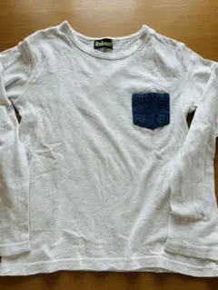 Reboot ホワイト 長袖カットソー デニムポケット