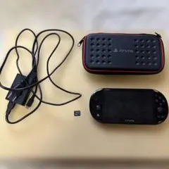 PSVita-2000 64gaメモリーカード+ハードケース+純正充電器付き