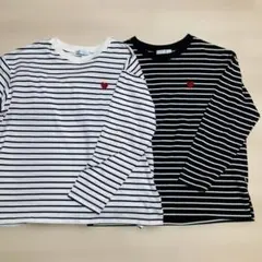 ストライプ 長袖Tシャツ 2枚セット Mサイズ
