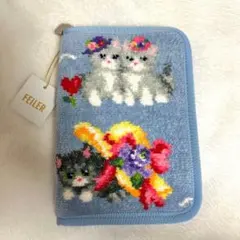 FEILER フェイラー 猫柄 マルチケース ポーチ - メルカリ