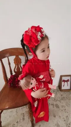 七五三　七五三髪飾り　顎紐ヘッドドレス　着物髪飾り　753髪飾り122