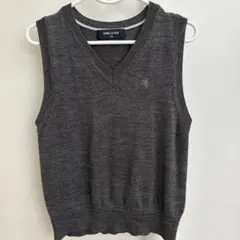 COMME CA FILLE グレー Vネック ベスト 110
