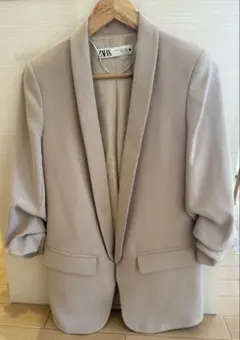 【ZARA】ベージュ テーラードジャケット XS レディース