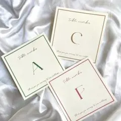 テーブルナンバー　テーブルサイン　スクエア　ましかく　♡ ウェディング