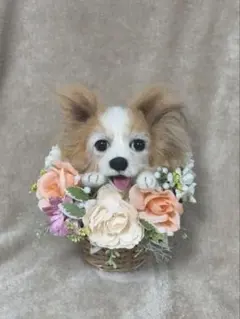 羊毛フェルトオーダー　花カゴ　にんにく様専用