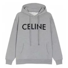 CELINE ロゴ スウェット パーカー グレー