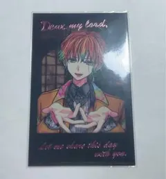 あくねこ テディ バレンタイン チェキ風カード デート 箔押し