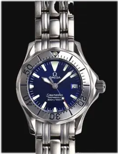 ☆美品☆OMEGA Seamaster120mクオーツ綺麗なネイビーブルー文字盤