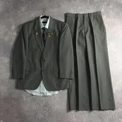 【vintage】セットアップ シングルスーツ カーキ モー