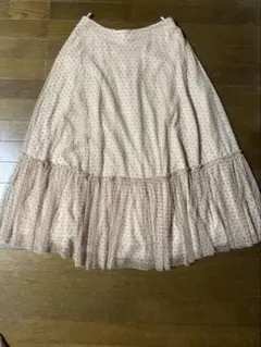 ランバンオンブルー　ドットチュールスカート