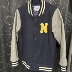 00s Champion スタジャン ネイビー/グレー