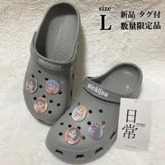 新品 アニメ日常×アベイル コラボ クロッグサンダル 数量 한정품 あらゐけいいちL