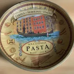 イタリア★アンティーク★パスタ柄。アルミ皿。