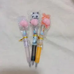 むにむにお尻付きアニマルボールペン　3本セット