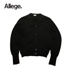 美品　Allege アレッジ　スタンダードカーディガン　ブラック　ウール
