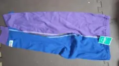 130cm 紫と青 バイカラー ストレッチパンツ