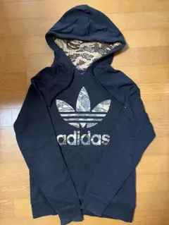 adidas パーカー S 3streifen the brand ネイビー